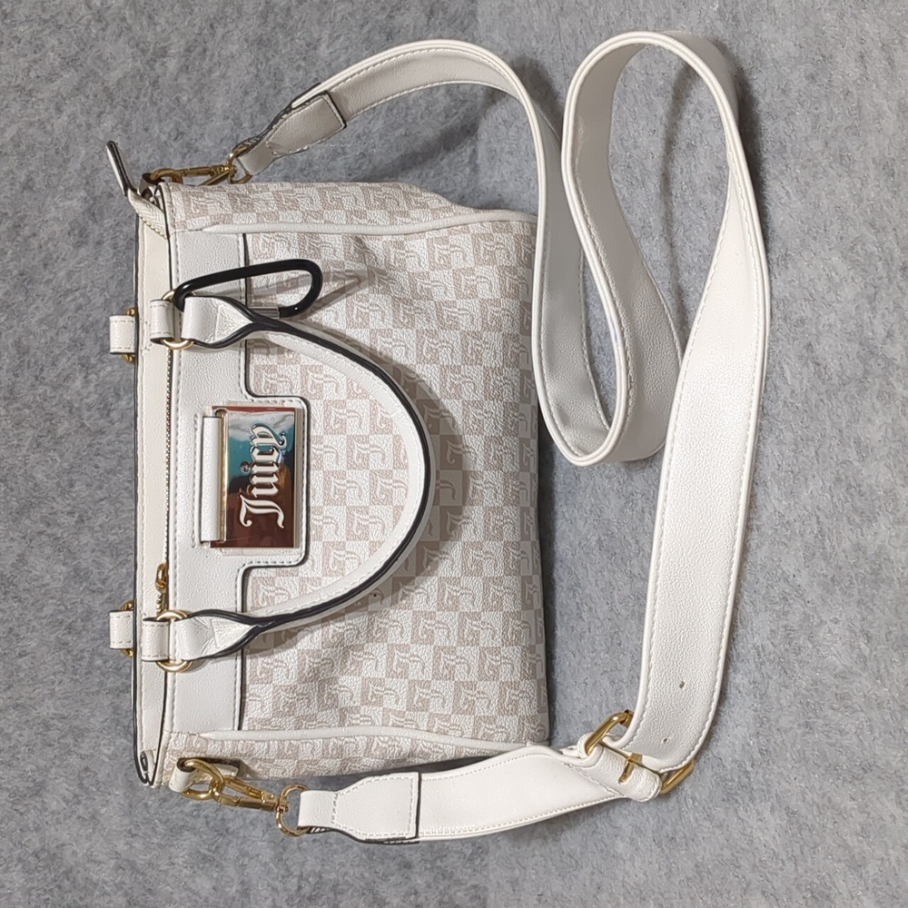 Juicy Couture Miss Juicy Satchel White Shoulder Bag - Picture 1 of 11